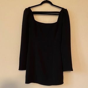 Black Body Con Long Sleeve Mini Dress